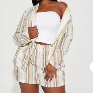 Jeannie Striped Short Set